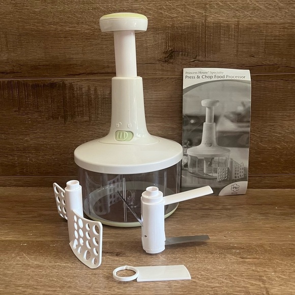 Princess House Specialty Press & Chop Food Processor 345‎ Works Great Complete - Picture 2 of 8